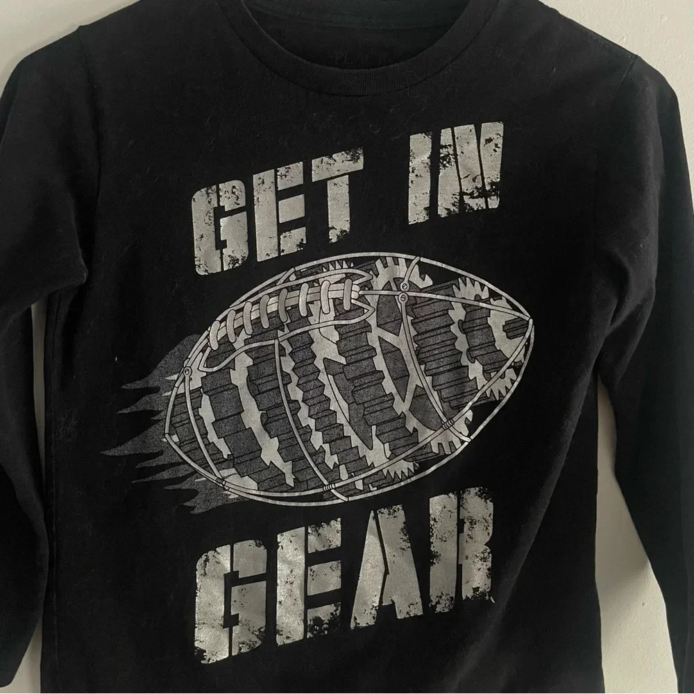 Children’s Place “Get In Gear” Football Kids T-Shirt Size Medium